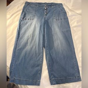 Chico's Wide Leg ankle Pull-On Jeans 20R or Chico’s Size 4R